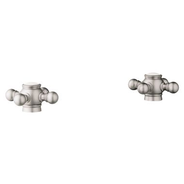 Click here to see Grohe 18733AV0 Grohe 18733AV0 Geneva Cross Handles - Satin Nickel