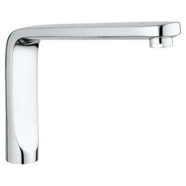 Click here to see Grohe 13250000 Grohe Roman Tub Spout for Roman Tub Filler, StarLight Chrome, Deck Mount, Single-Hole, 9in Reach - 13250000
