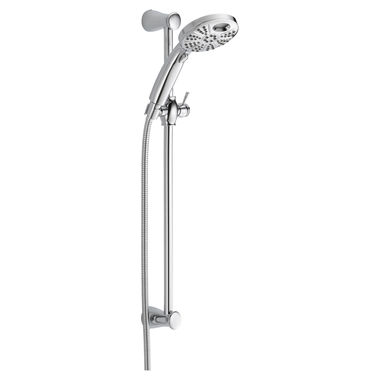 Click here to see Delta 51406 Delta Universal Showering Temp2O 6-Setting Hand Shower with Slide Bar, Touch-Clean, 1.75 GPM, Chrome - 51406