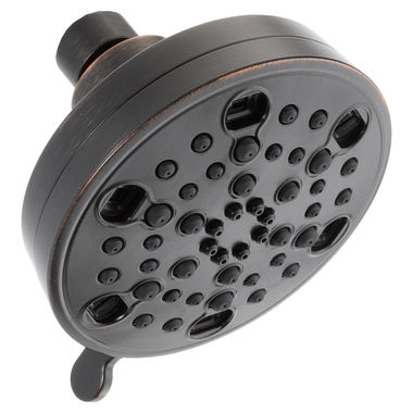 Click here to see Delta 52638-RB20-PK Delta Contemporary H2Okinetic 5-Setting Shower Head, 2.0 GPM, Touch-Clean Nozzles, Water-Efficient, Round, Venetian Bronze - 52638-RB20-PK