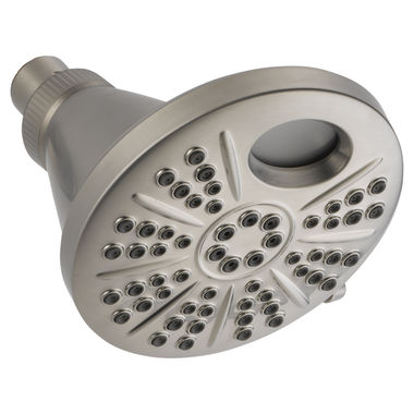 Click here to see Delta 52646-SS-PK Delta 2in Temp2O Six-Setting Touch-Clean Shower Head with Metal Ball Connector, 1.75 GPM, WaterSense, Stainless - 52646-SS-PK