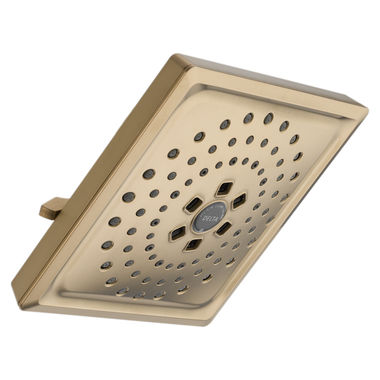 Click here to see Delta 52684-CZ Delta Universal Showering H2Okinetic 3-Setting  Raincan Shower Head with Touch-Clean Nozzles, Square, 1.75 GPM, Brilliance Champagne Bronze - 52684-CZ