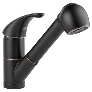 Click here to see Peerless P18550LF-OB Peerless Single Handle Pull-Out Kitchen Faucet, Oil Rubbed Bronze - P18550LF-OB