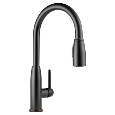 Click here to see Peerless P188103LF-OB Peerless Oil-Rubbed Bronze Single Handle Pull-Down Kitchen Faucet, Touch-Clean, ADA, 1.5 GPM - P188103LF-OB