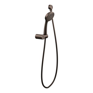Click here to see Moen 3865EP17ORB Moen 4in Single-Function Hand Shower with Bracket and 59in Hose, Round, Eco-Performance, 1.75 GPM, WaterSense, Oil Rubbed Bronze - 3865EP17ORB