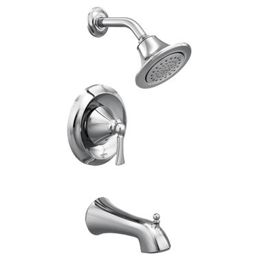 Click here to see Moen T4503 Moen Wynford Posi-Temp Tub/Shower Faucet, 2.5 GPM, 1-Function, Single Lever Handle, M-PACT, Chrome - T4503