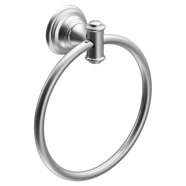 Click here to see Moen Creative Specialties DN9186CH Moen Ellsworth Round Wall Mounted Hand Towel Ring, Chrome - DN9186CH