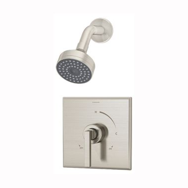 Click here to see Symmons 3601-STN-TRM Symmons Duro Single-Function Shower Faucet, Trim Only, Metal Lever Handle, 2 GPM, Satin Nickel - 3601-STN-TRM