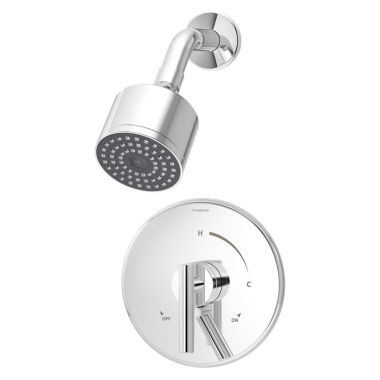 Click here to see Symmons S-3501-CYL-B-TRM Symmons Dia Single-Function Shower Faucet, Trim Only, Metal Lever Handle with Integral Volume Control, 2.5 GPM, Polished Chrome - S-3501-CYL-B-TRM