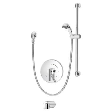 Click here to see Symmons S-3504-H321-V-CYL-B-TRM Symmons Dia Tub and Hand Shower Trim, Slide Bar, Polished Chrome - S-3504-H321-V-CYL-B-TRM