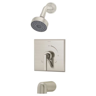 Click here to see Symmons S-3602-STN-TRM Symmons Duro Tub/Shower Faucet with Integral Diverter Control, Metal Lever Handle, Non-Diverter Tub Spout, 2 GPM, Satin Nickel - S-3602-STN-TRM