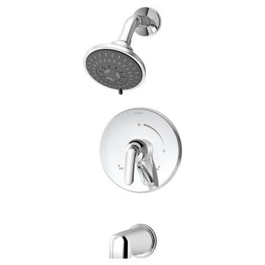 Click here to see Symmons S-5502-TRM Symmons Elm Tub/Shower Faucet with Integral Diverter Control, 5-Mode Showerhead, 1 Handle, Non-Diverter Tub Spout, 2 GPM, Polished Chrome - S-5502-TRM