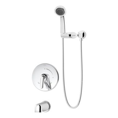 Click here to see Symmons S-5504-TRM Symmons Elm Tub and Hand Shower Trim, Wall-Mount, 3-Function 2 GPM, Polished Chrome - S-5504-TRM