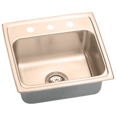 Click here to see Elkay LR19181-CU Elkay LR19181-CU CuVerro Antimicrobial Copper Single Bowl Sink - Lustrous Satin