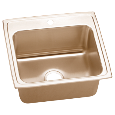 Click here to see Elkay LR22191-CU Elkay LR22191-CU CuVerro Antimicrobial Copper Single Bowl Sink - Lustrous Satin