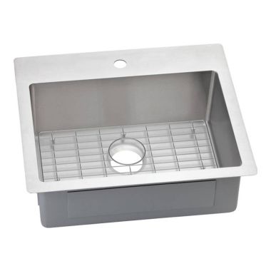 Click here to see Elkay ECTSR25229BG1 Elkay ECTSR25229BG1 Crosstown 25” x 22” x 9” Single Bowl Dual Mount Sink Kit, Stainless Steel