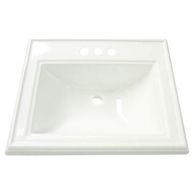 Click here to see Kohler 2241-4-0 KOHLER Memoirs Classic Drop-In Bathroom Sink, 3 Hole, 4in Centers, White - K-2241-4-0