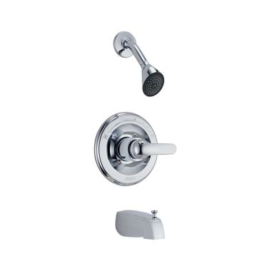 Click here to see Delta T1343-SOSTP Delta Monitor 13 Series Tub/Shower Faucet with Slip-On Spout, 1/2