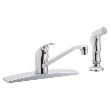 Click here to see Elkay LK2478CR Elkay LK2478CR Everyday Three Hole Deck Mount Kitchen Faucet with Side Spray, Chrome