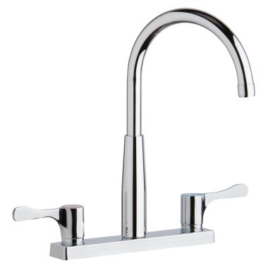 Click here to see Elkay LKD2423BHC Elkay LKD2423BHC Centerset Exposed Deck Mount Faucet with Gooseneck Spout and 4