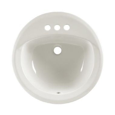 Click here to see American Standard 0491.019.020 American Standard Rondalyn 19” Drop-In Round Bathroom Countertop Sink, Front Overflow, Vitreous China, White - 0491.019.020