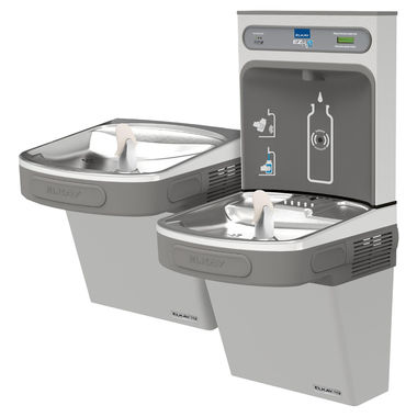 Click here to see Elkay LZSTLG8WSLK Elkay LZSTLG8WSLK EZH2O Bi-Level Filtered Bottle Filling Station, Light Gray