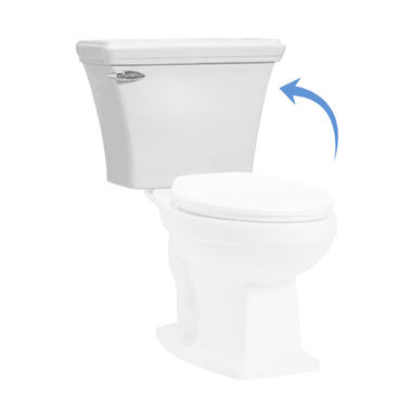Click here to see Western Pottery T8ULF-TU WESTERN POTTERY T8-TU-W TUSCANY TOILET TANK ONLY 1.28 GPF WHITE - 3