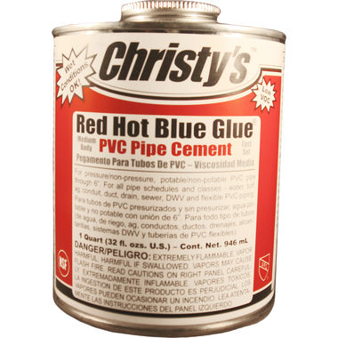 Click here to see Christy's  Christy's Red Hot Clear Glue, Low VOC, Medium Body, Very Fast Set, Quart