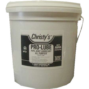 Click here to see Christy's  Christy's Pro-Lube Pipe Joint Lubricant, All Purpose, Water Based, 1 Gallon