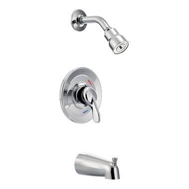 Click here to see Cleveland Faucet 40314C CFG Cornerstone Pressure Balance Tub/Shower Trim with IPS Tub Spout, 2.5 GPM, Single Lever Handle, Chrome - 40314C