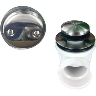 Click here to see Jones Stephens B0717BN Jones Stephens Brushed Nickel Toe Touch Half Kit, PVC - B0717BN