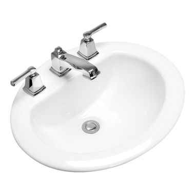 Click here to see   Western Pottery Oval Self-Rimming Lavatory Sink, Low Warpage Edge, 8in Centers, Vitreous China, ADA, White - L172-8W