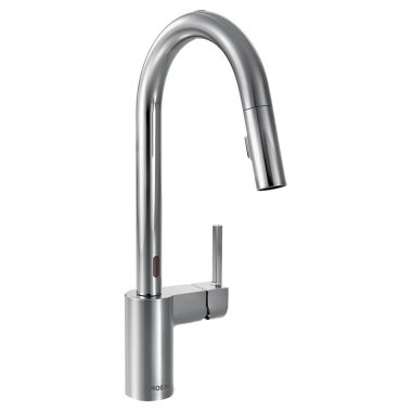 Click here to see Moen 7565EC Moen Align Single Handle High-Arc Pull-Down Kitchen Faucet w/ MotionSense, Chrome - 7565EC
