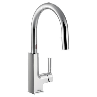 Click here to see Moen S72308EC  Moen STO MotionSense Single Handle Pull-Down High Arc Kitchen Faucet, Chrome - S72308EC