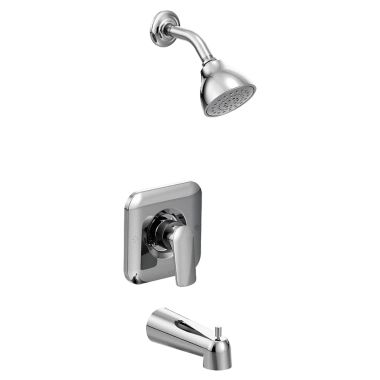 Click here to see Moen T2813EP Moen Rizon Posi-Temp Tub/Shower Faucet, 2.5 GPM, 1-Function, Single Lever Handle, M-PACT, Eco-Performance, Chrome - T2813EP