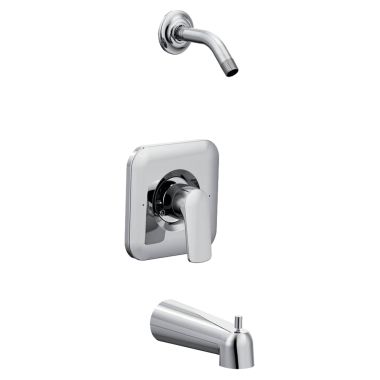 Click here to see Moen T2813NH Moen Rizon Posi-Temp Tub/Shower Faucet, Single Lever Handle, M-PACT, Less Showerhead, Chrome - T2813NH
