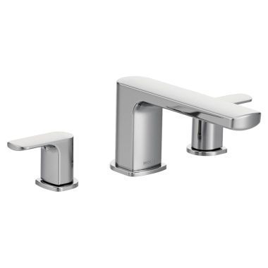 Click here to see Moen T935 Moen Rizon Roman Tub Faucet Trim, Lever Handles, ADA, M-PACT, Chrome - T935