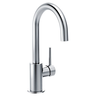 Click here to see Delta 1959LF Delta Trinsic One-Handle Single Hole Deck Mount Chrome Bar/Prep Sink Faucet with Ceramic Disc Cartridge, 1.5 GPM, Lever Handle, ADA - 1959LF
