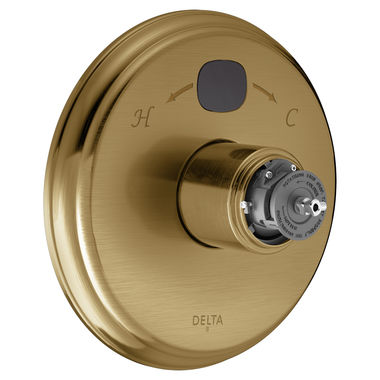 Click here to see Delta T14000-CZT2O-LHP Delta T14000-CZT20-LHP Victorian Temp2O Valve Only Trim  in Champagne Bronze
