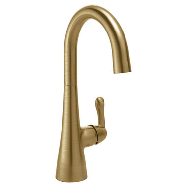 Click here to see Delta 1953LF-CZ Delta Transitional Single Handle Bar/Prep Faucet, Champagne Bronze - 1953LF-CZ