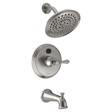 Click here to see Delta T14400-SST2O Delta T14400-SST2O Stainless Traditional Temp2O Tub/Shower Trim