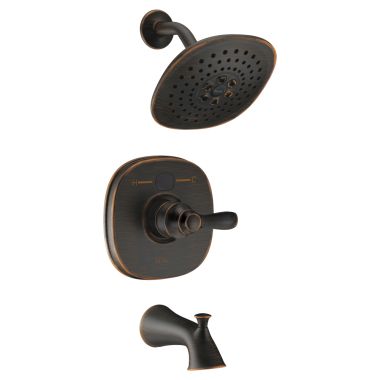 Click here to see Delta T14403-RBT2O Delta T14403-RBT2O Venetian Bronze Transitional Temp2O Tub/Shower