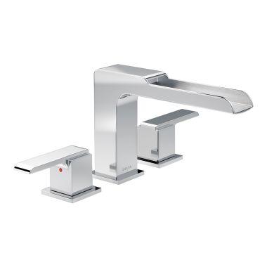 Click here to see Delta T2768 Delta Ara Two-Handle Roman Tub Faucet Trim, Channel Spout, Lever Handles, ADA-Compliant, Chrome - T2768
