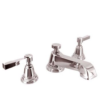 Click here to see Kohler 13132-4A-SN Kohler Pinstripe Two-Handle Satin Nickel Widespread Bathroom Sink Faucet with Metal Pop-Up, 1.2 GPM, Lever Handle, Three-Hole, Metal - K-13132-4A-SN
