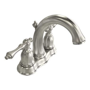 Click here to see Kohler 13490-4-BN Kohler Kelston Two-Handle Brushed Nickel Centerset Bathroom Faucet with Pop-Up Drain, 1.2 GPM, Stationary Spout, Lever Handle, Three-Hole - K-13490-4-BN 
