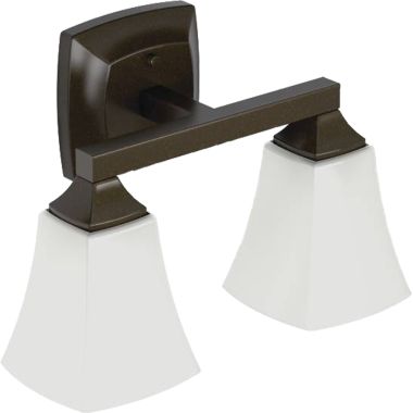 Click here to see Moen YB5162ORB Moen Voss 2-Globe Bathroom Vanity Light, Oil-Rubbed Bronze - YB5162ORB