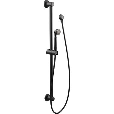 Click here to see Moen 3869EPWR Moen 3869EPWR Wrought Iron Hand Held Shower with Slide Bar