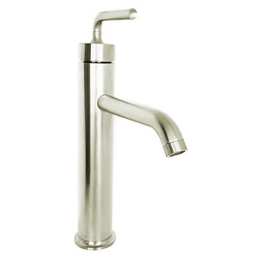 Click here to see Kohler 14404-4A-SN Kohler Purist Tall Single-Handle Satin Nickel Bathroom Sink Faucet with Touch-Activated Drain, 1.2 GPM, Lever Handle, Single-Hole, Brass - K-14404-4A-SN
