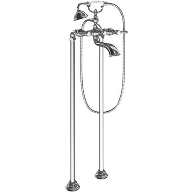 Click here to see Moen S22110 Moen Weymouth Two-Handle Dual-Mount Tub Filler Trim with 1.75 GPM One-Function Hand Shower, Lever Handles, Chrome - S22110