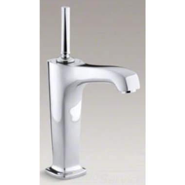 Click here to see Kohler 16231-4-CP Kohler Margaux Tall Single-Handle Polished Chrome Bathroom Faucet with Touch-Activated Drain, 1.2 GPM, Stationary Spout, Single-Hole, Brass - K-16231-4-CP